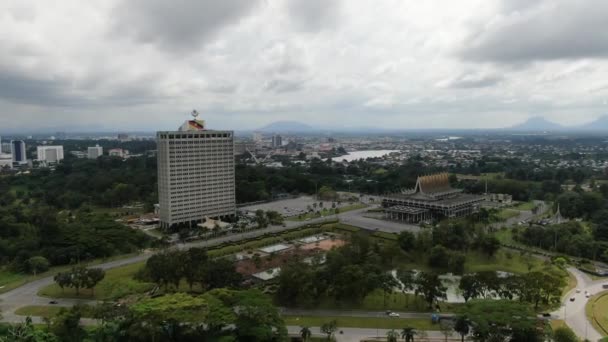 Kuching Sarawak Malajsie Března 2020 Památkové Budovy Turistické Atrakce Města — Stock video