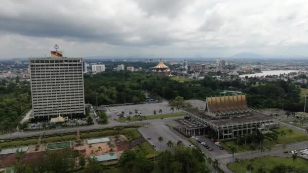 Kuching Sarawak Malezja Marca 2020 Zabytkowe Budynki Atrakcje Turystyczne Miasta — Wideo stockowe