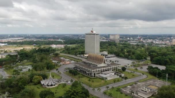 Kuching Sarawak Malasia Marzo 2020 Los Edificios Emblemáticos Las Áreas — Vídeo de stock