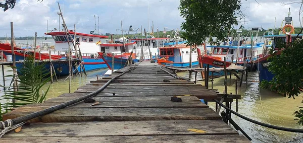 Telaga Air Саравак Малайзия Марта 2020 Года Beautiful Fishing Village — стоковое фото