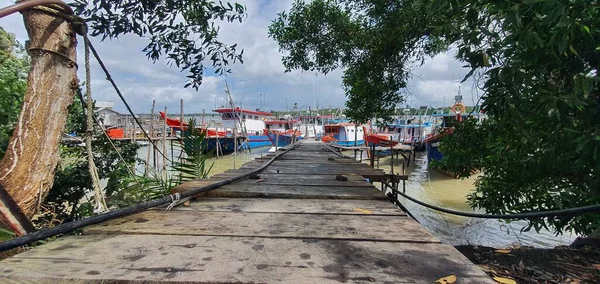 Telaga Air Sarawak Malaysia Березня 2020 Beautiful Fishing Village Telaga — стокове фото