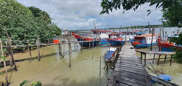 Telaga Air Sarawak Malajsie Března 2020 Krásná Rybářská Vesnice Telaga — Stock fotografie