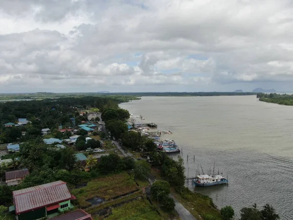 Telaga Air Sarawak Malásia Março 2020 Beautiful Fishing Village Telaga — Fotografia de Stock