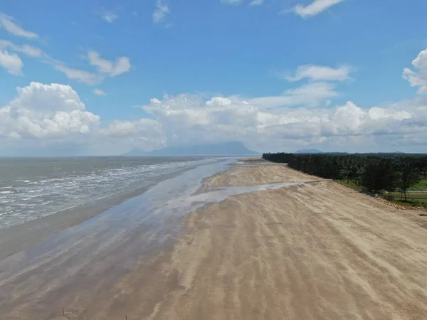 Złota Plaża Trombol Sarawak Wyspa Borneo — Zdjęcie stockowe