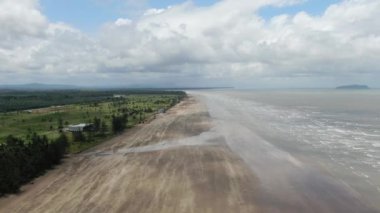 Telaga Air, Sarawak / Malezya - 15 Mart 2020: Telaga Air 'in Güzel Balıkçı Köyü