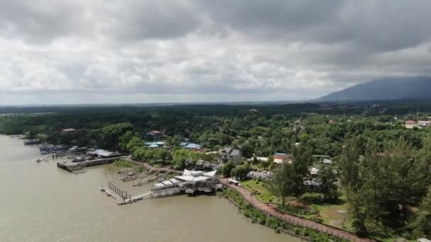 Telaga Air Sarawak Malaisie Mars 2020 Beau Village Pêcheurs Telaga — Video