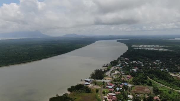 Vista Aérea Una Granja Pesca Camarones Malasia — Vídeos de Stock