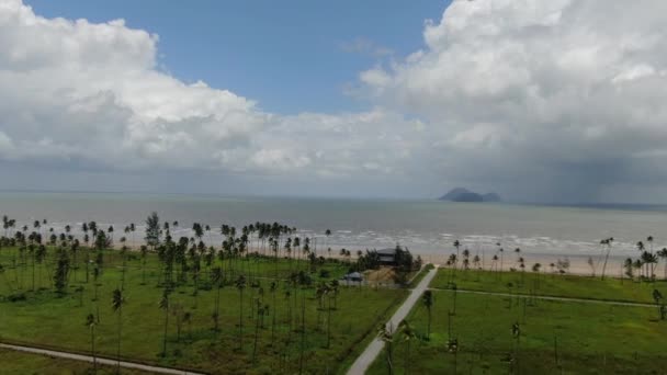 Spiaggia Dorata Trombol Sarawak Borneo Island — Video Stock