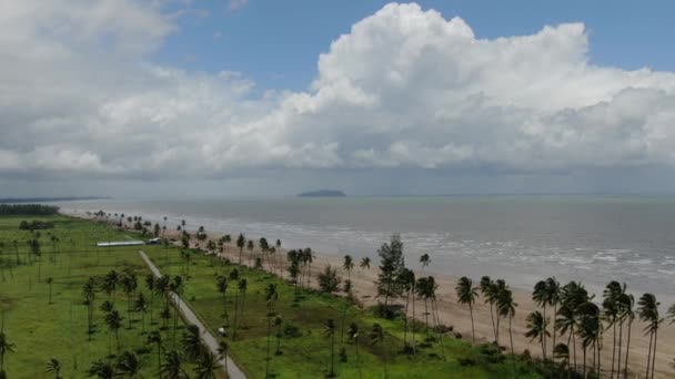 Praia Dourada Trombol Sarawak Ilha Bornéu — Vídeo de Stock