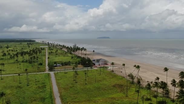 Spiaggia Dorata Trombol Sarawak Borneo Island — Video Stock