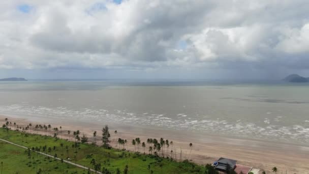 Praia Dourada Trombol Sarawak Ilha Bornéu — Vídeo de Stock