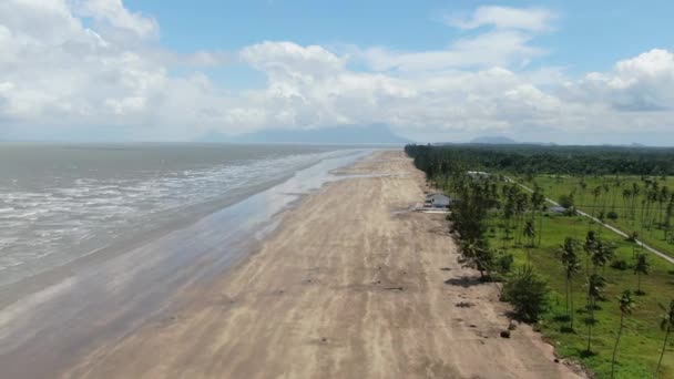 Den Gyllene Stranden Trombol Sarawak Borneo Island — Stockvideo