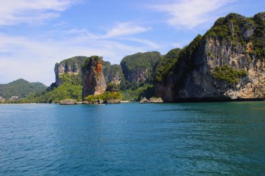 Tayland, Krabi 'deki Railay plajı..