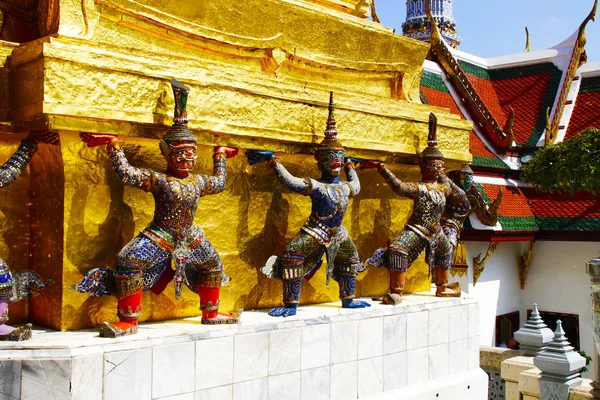 Skulpturen Tempel Bereich Des Großen Palastes Bangkok Thailand — Stockfoto