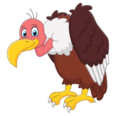 Illustration of Cute a vulture cartoon clipart