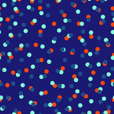 Soyut renkli arkaplan vektör illüstrasyonu. Renkli noktalar, tekstil için kusursuz bir model. Renkli konfeti vektörü ambalaj kağıdı için pürüzsüz desen.