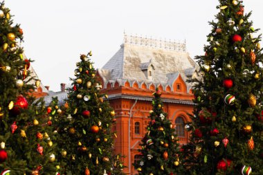 Rusya, Moskova, Noel Ağaçları ortada