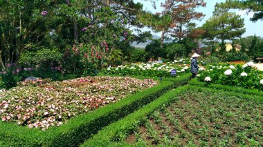 Da Lat, Vietnam - 27 Mart 2018: Thien Vien Truc Lam Manastırı Vietnam