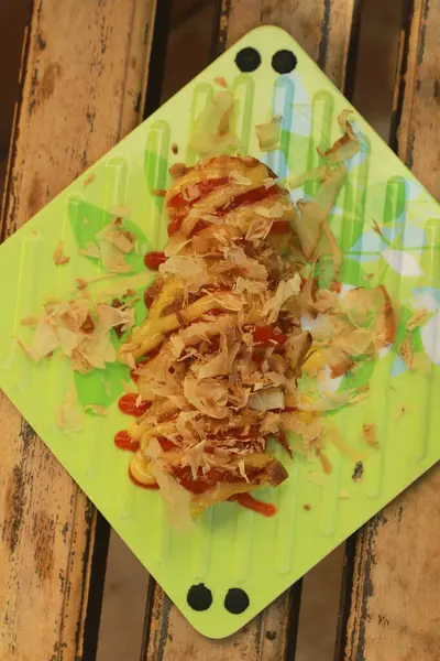 Hausgemachte Frische Köstliche Japanische Speisen Takoyaki — Stockfoto