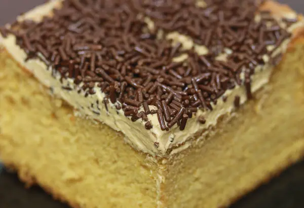 Torta Deliziosa Fatta Casa Con Crema Cioccolato Formaggio — Foto Stock