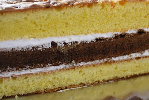 Homemade Delicious Cake Cream Chocolate Cheese — Stock Photo, Image