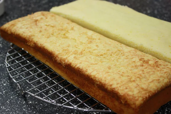 Hausgemachte Leckere Kuchen Mit Käse — Stockfoto