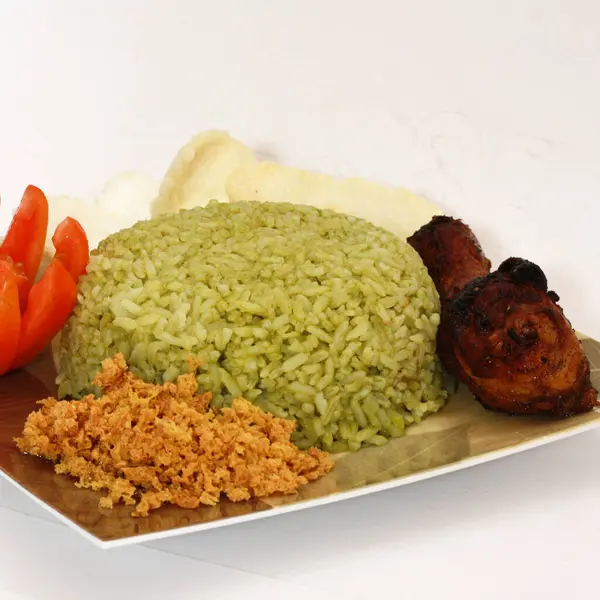 Buatan Sendiri Makanan Indonesia Nasi Rebus Dengan Susu Kelapa — Stok Foto