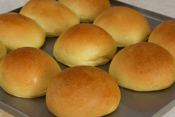 Homemade Delicious Fresh Baked Breads — 图库照片