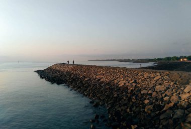 Marina Boom Plajında Güzel Sabah Banyuwangi Endonezya