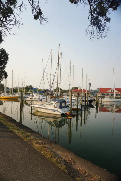 Mooie Zonsondergang Rond Whangarei Port Nieuw Zeeland — Stockfoto