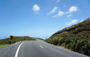 Cape Reinga Yeni Zelanda 'nın Tepesinden Görünüm