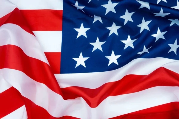 Bandeira americana sobre fundo branco. Para o dia do Memorial dos EUA, Vete — Fotografia de Stock