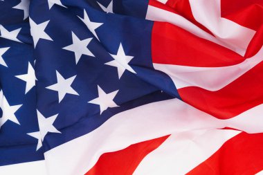 Beyaz arka planda Amerikan bayrağı. Usa Anma Günü için, hanımefendi.