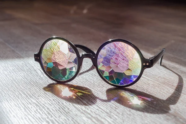 Designer glasses with colored glasses