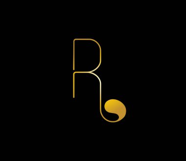 Restoran, Kraliyet, Butik, Cafe, Otel, Heraldic, Mücevher, Moda ve diğer vektör çizimleri için R Lüks Mektup Logosu şablonu. Moda ve güzellik şirketi için R simgesi tasarımı.