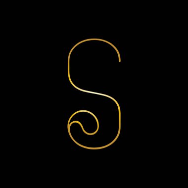 S Lüks Mektup Logosu Restoran, Kraliyet, Butik, Cafe, Otel, Heraldic, Mücevher, Moda ve diğer vektör çizimleri için vektör şablonu. Moda ve güzellik şirketi için S simgesi tasarımı.