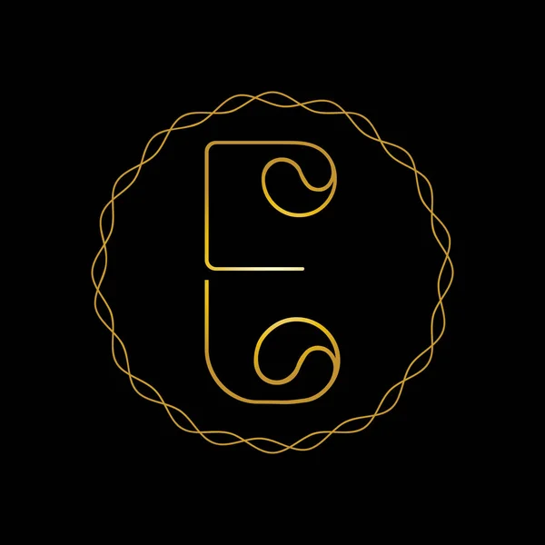 Luxury Letter Logo Sablon Vektorban Étterem Királyi Boutique Cafe Hotel — Stock Vector