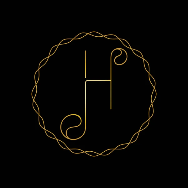 Modèle Logo Lettre Blanche Vecteur Pour Restaurant Redevance Boutique Café — Image vectorielle