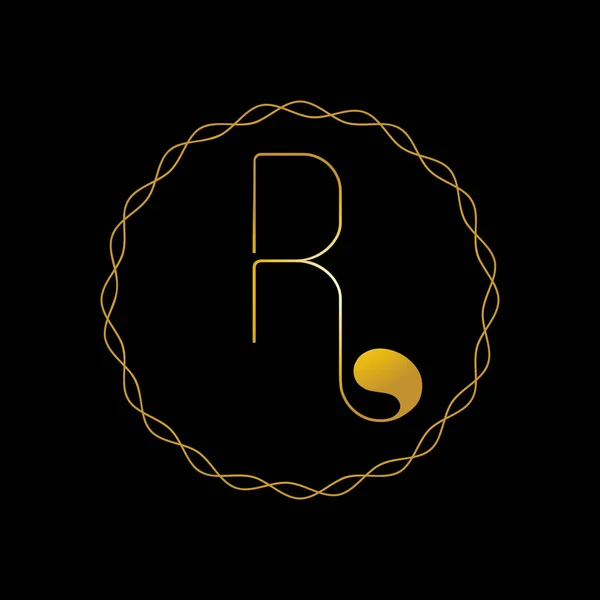 Plantilla Logotipo Letra Oro Lujo Vector Para Restaurante Realeza Boutique — Vector de stock