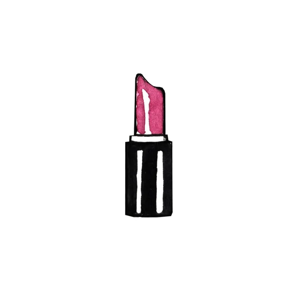 Watercolor Illustration Hand Painted One Pink Lipstick White Background — Stock Photo, Image