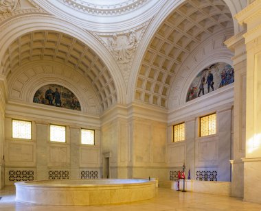New York, Ny / ABD - 22 Aralık 2019: Grant 's Tomb olarak da bilinen General Grant National Memorial' ın iç mekan manzarası