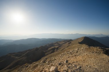 Olympos Mountain panoramik manzarası  