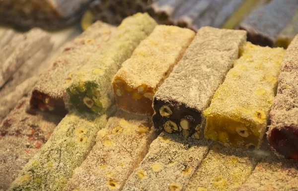 Assortment of Turkish delight on the counter. — Stock Photo, Image