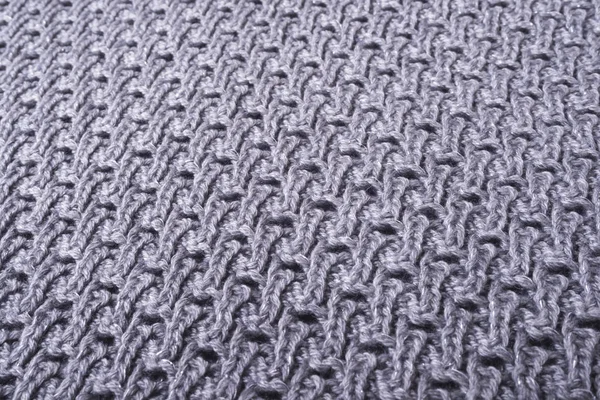Grey knitted scarf — Stock Photo, Image