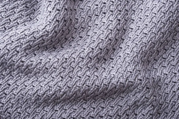 Grey knitted scarf — Stock Photo, Image