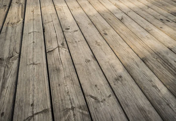 Gros plan du pont composite. Des planches de bois. Bois séché au four texture de bois de fond. Mur en bois massif. (ciblage sélectif ) — Photo