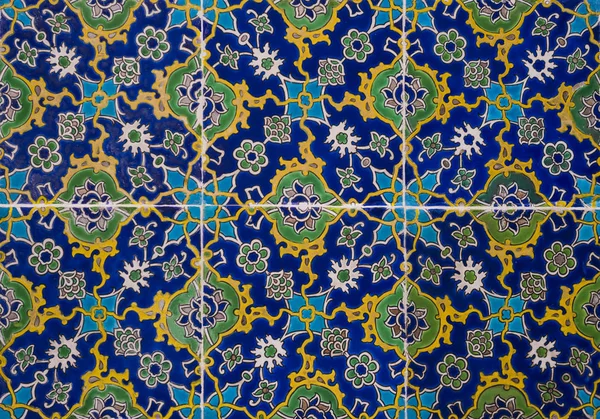 Handmade Turkish Tiles with floral patterns — Stock Photo, Image