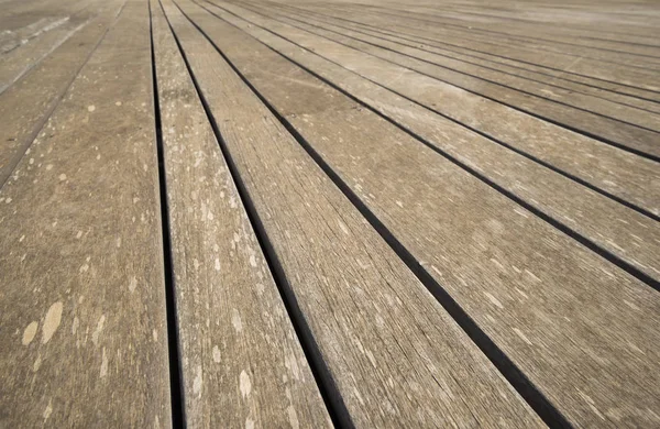 Gros plan du pont composite. Des planches de bois. Bois séché au four texture de bois de fond. Mur en bois massif. (ciblage sélectif ) — Photo