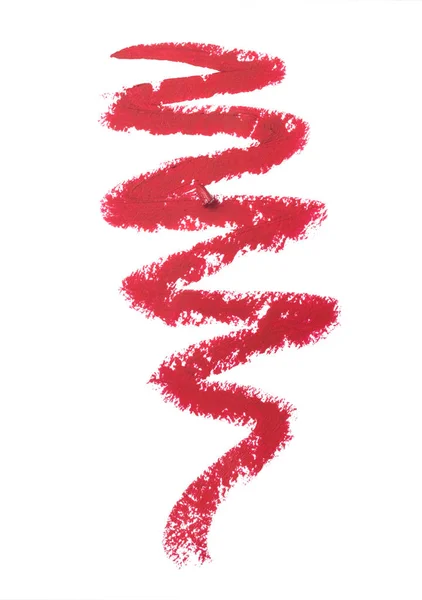 Czerwona szminka tekstury na białym tle z bliska — Zdjęcie stockowe