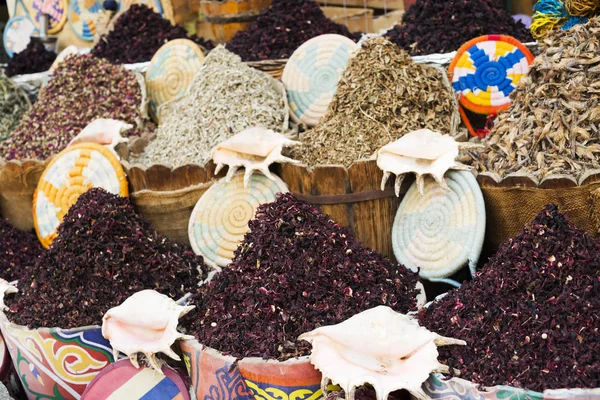 Condiment Ingredient Concept Dry Herb Hibiscus Tea Baskets Hibiscus Lilac — Stock Photo, Image
